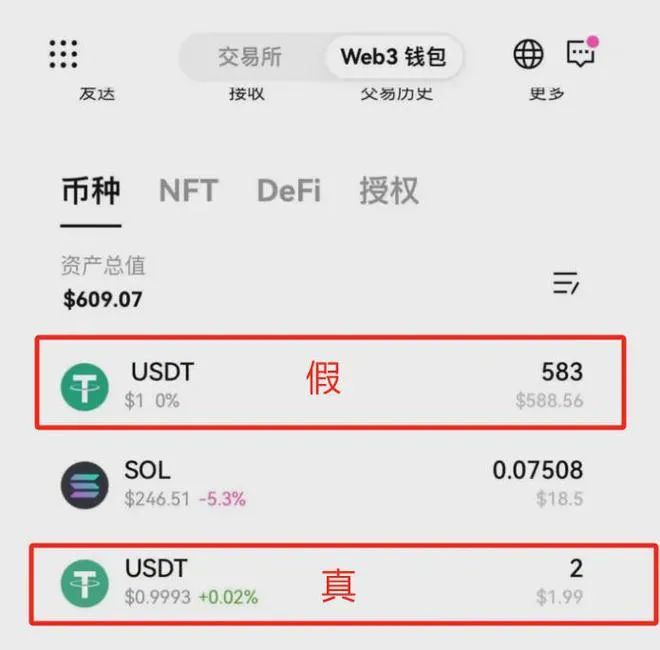 lv真假识别男钱包_如何识别不安全的USDT钱包?_点点钱包识别不了