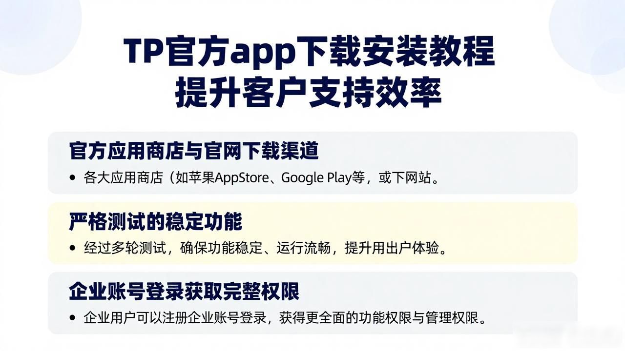 TP官方app下载安装教程 提升客户支持效率