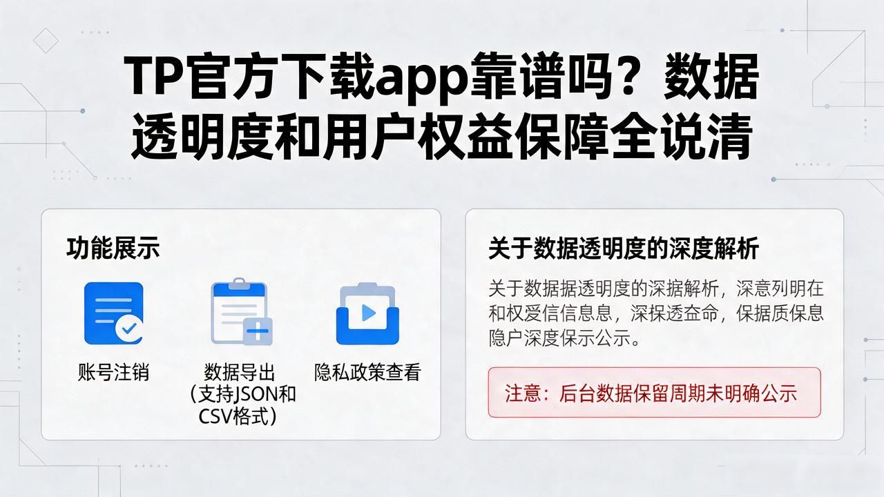 TP官方下载app靠谱吗？数据透明度和用户权益保障全说清