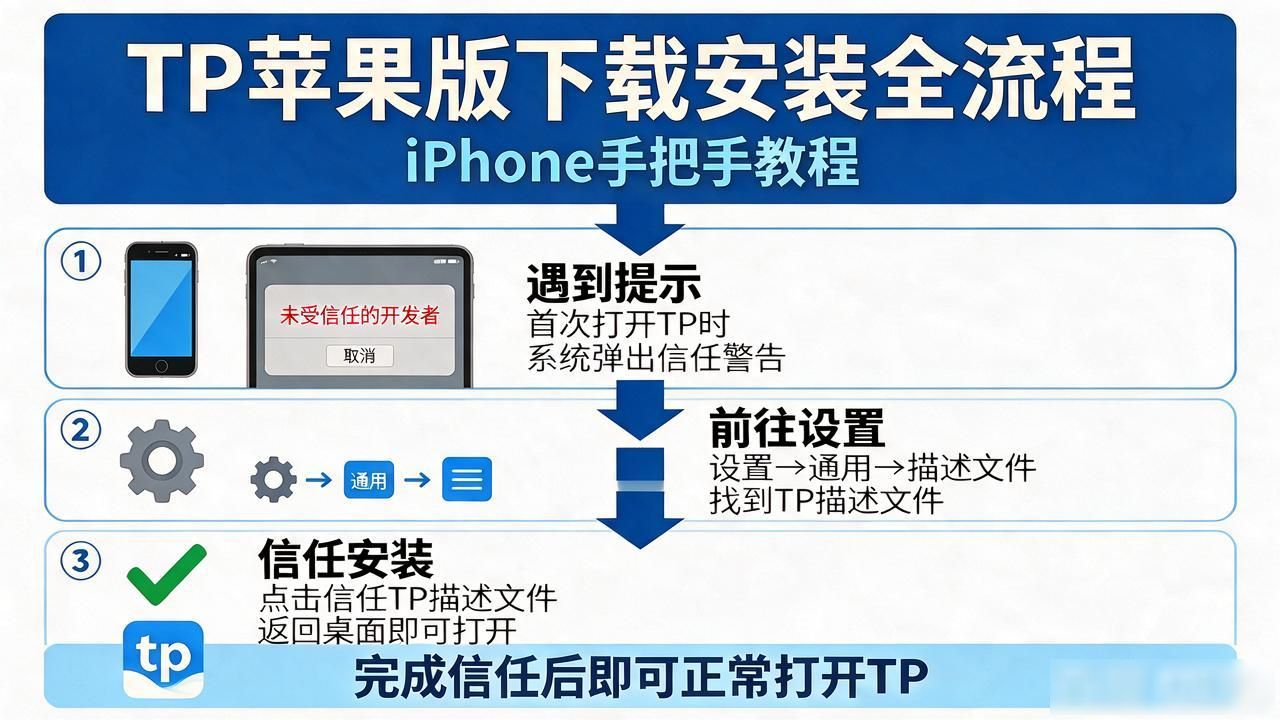 TP苹果版怎么下载安装？官网iPhone全流程手把手教