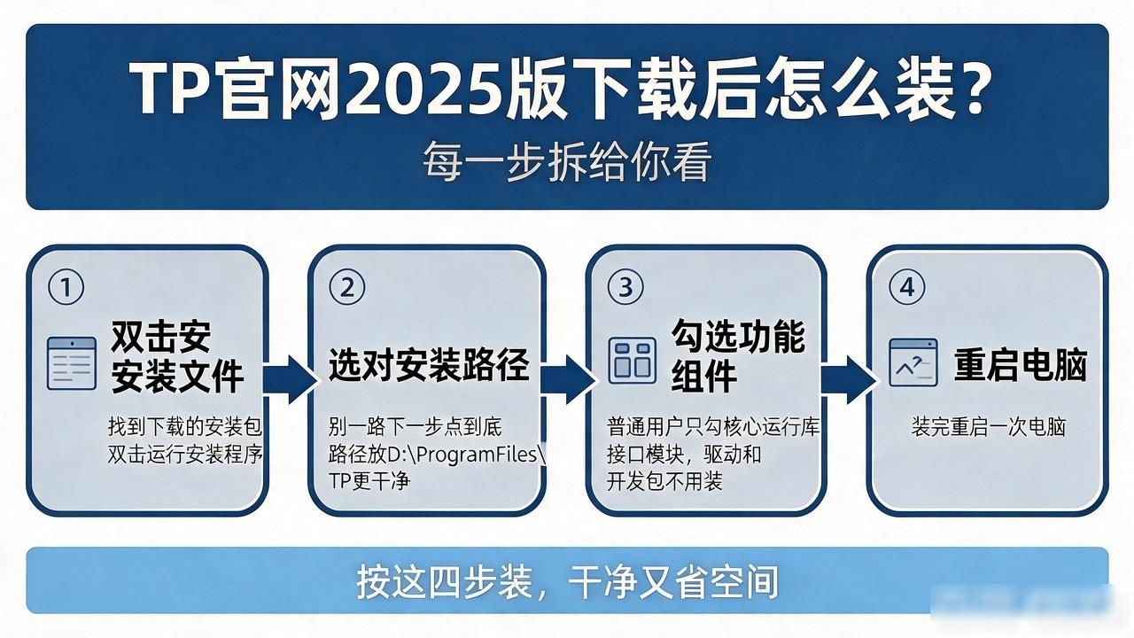 TP官网2025版下载后怎么装？每一步拆给你看