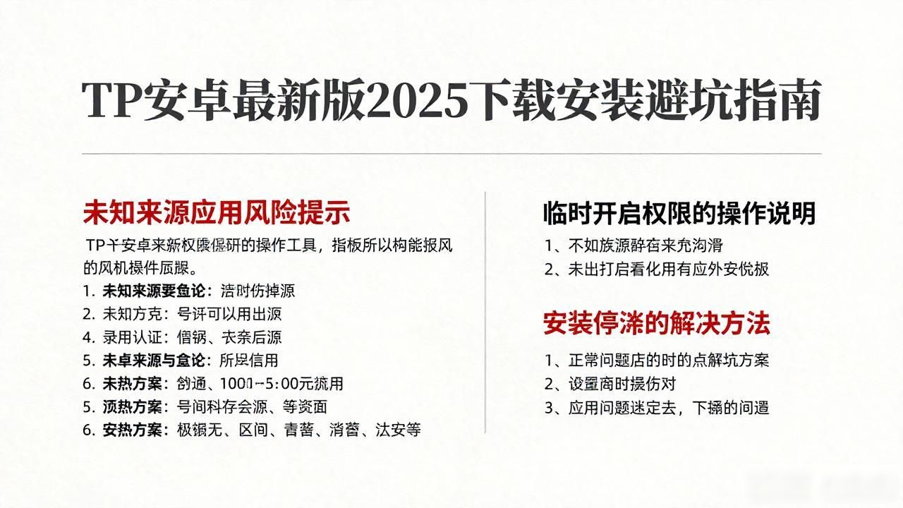 TP安卓最新版2025下载安装避坑指南
