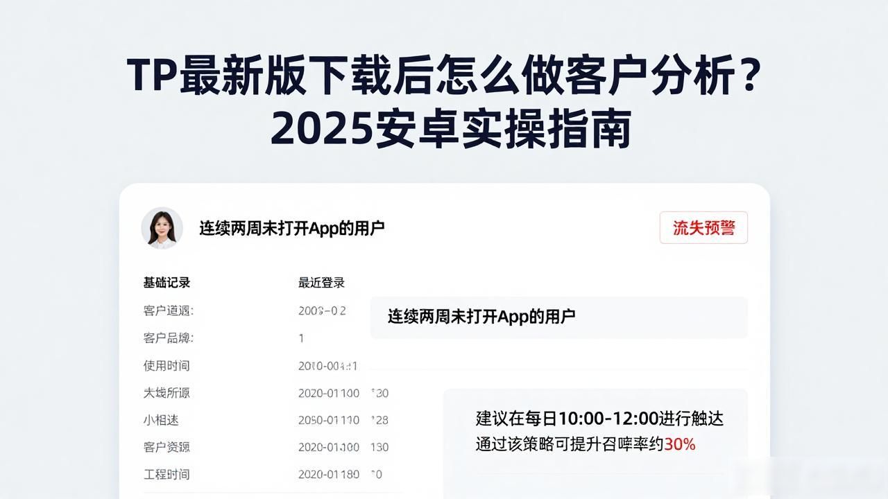 TP最新版下载后怎么做客户分析？2025安卓实操指南